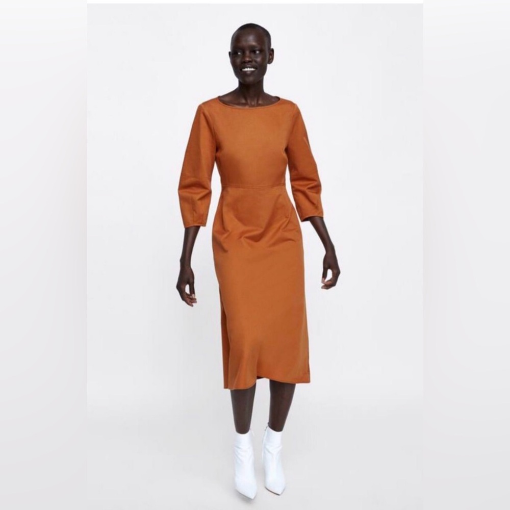 Zara Rust Midi Dress